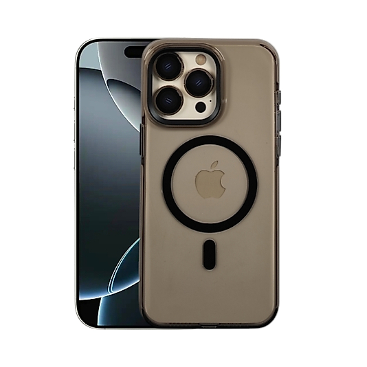 APPLE 15 PRO MAX MAGSAFE METAL TUŞ ŞEFFAF ŞIK TASARIM KILIF