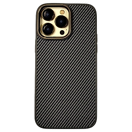 APPLE 14 PRO MAX METAL TUŞLU KARBON ŞIK A KALİTE KILIF