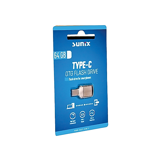 SUNİX 3.0 64 GB METAL OTG TYPE-C DRİVER FLAŞ BELLEK
