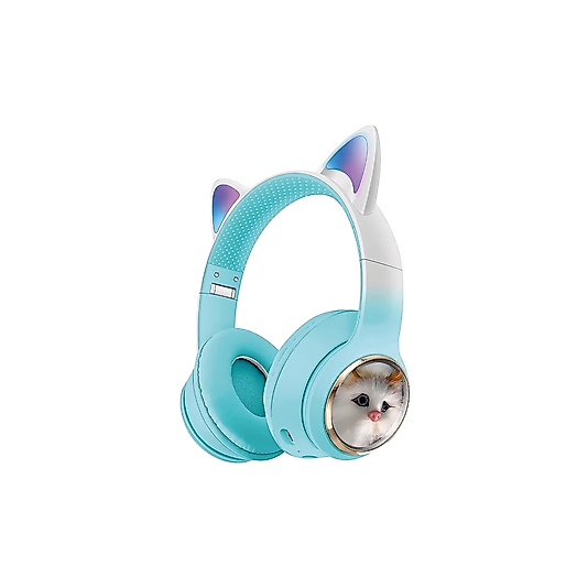 SUNIX BLT-45 KULAK ÜSTÜ BLUETOOTH KULAKLIK KEDİLİ IŞIKLI