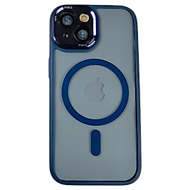 APPLE 15 MAGSAFE LENS KORUMALI METAL TUŞLU KAVÇUK ÇERCEVE KILIF