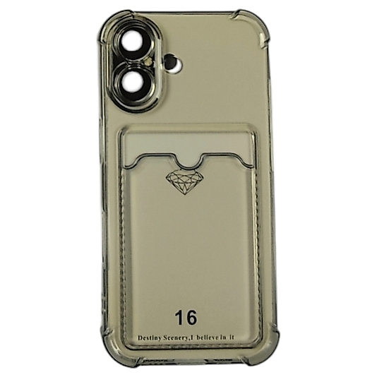 APPLE 16 TRANSPARAN CUZDANLI KILIF