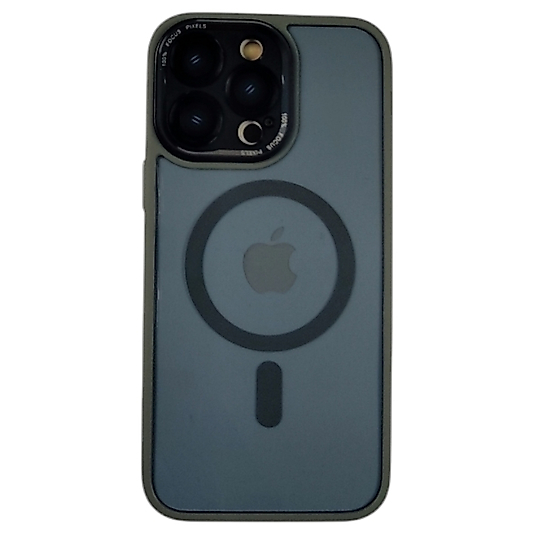 APPLE 14 PRO MAX  MAGSAFE LENS KORUMALI METAL TUŞLU KAVÇUK ÇERCEVE KILIF