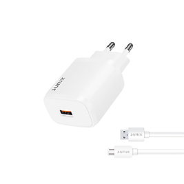 SUNIX S-30 3.0A TRAVEL CHARGER FAST  HIZLI ŞARJ SET MİKRO