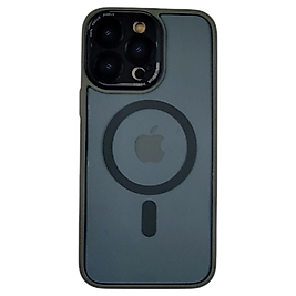 APPLE 14 PRO MAX  MAGSAFE LENS KORUMALI METAL TUŞLU KAVÇUK ÇERCEVE KILIF